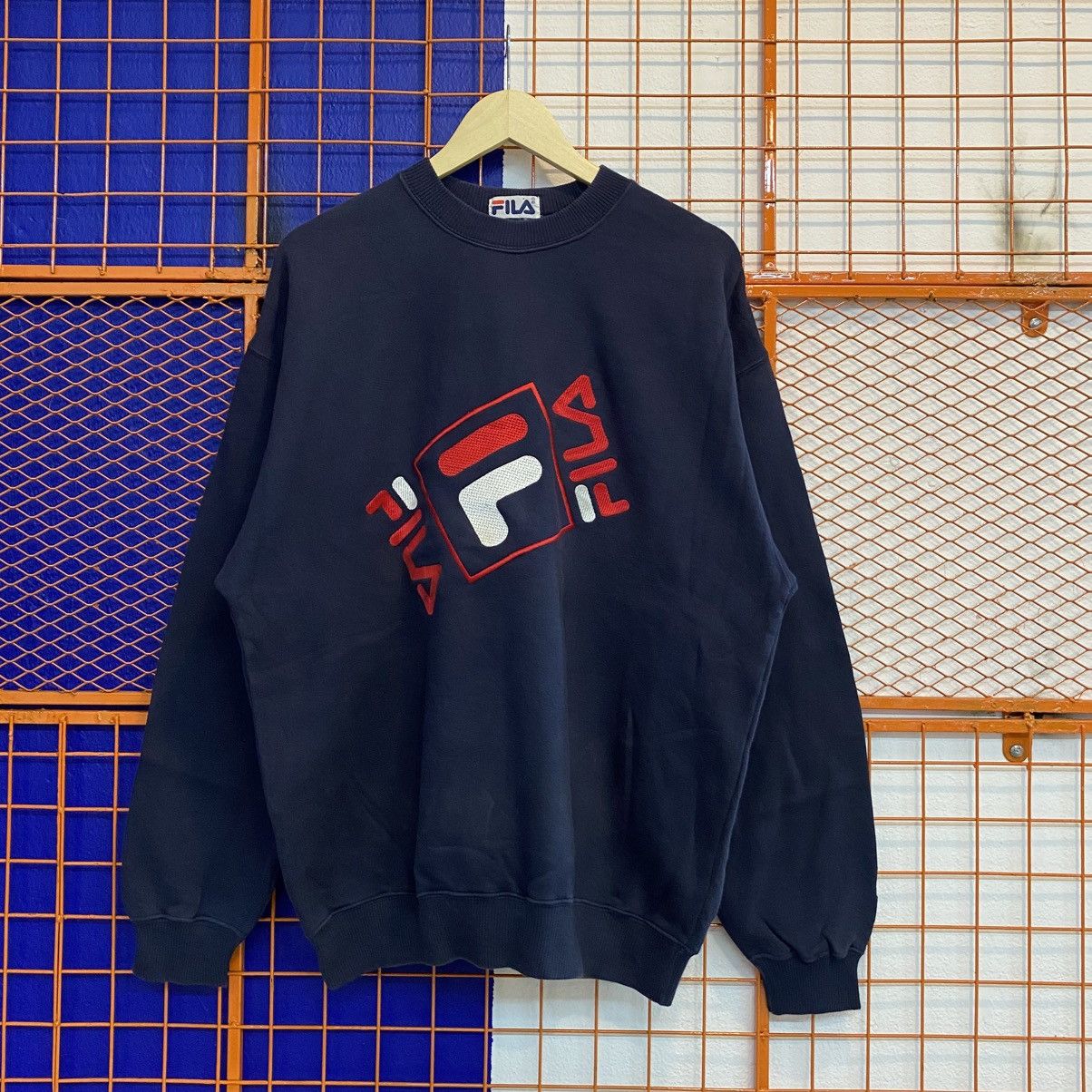 Vintage Fila Embroidery Sweatshirt Crewneck Big Logo
