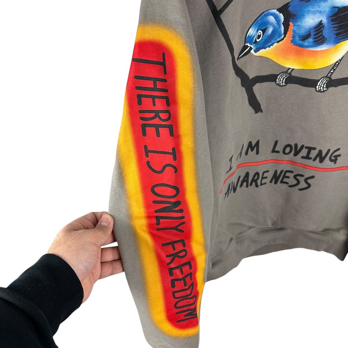 Kanye West Mens Y2K I Am Loving Awareness Kanye West Sweatshirt Size US L / EU 52-54 / 3 - 5 Thumbnail