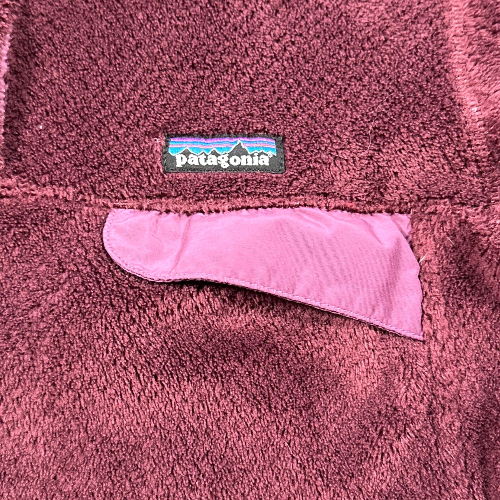 Patagonia Patagonia Jacket Womens Medium Burgundy Re Tool Snap T High Pile Fleece Pullover Size M / US 6-8 / IT 42-44 - 3 Thumbnail