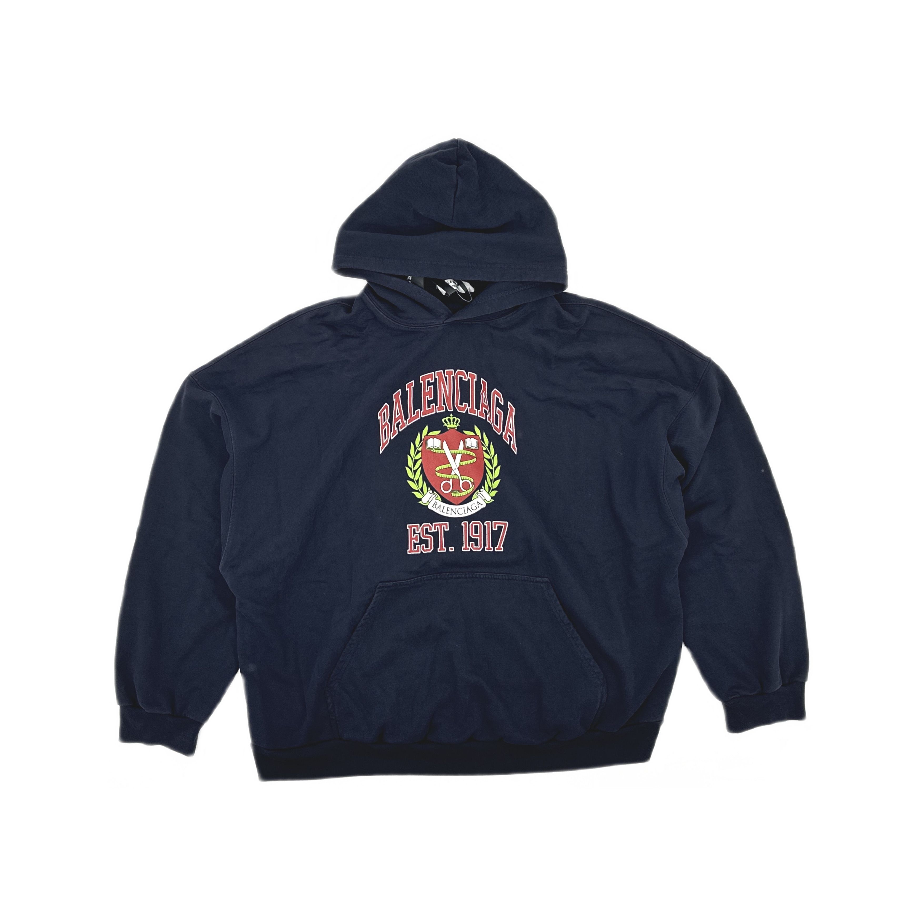 Balenciaga Balenciaga 1917 Crest Hoodie Size XL Size US XL / EU 56 / 4 - 1 Thumbnail