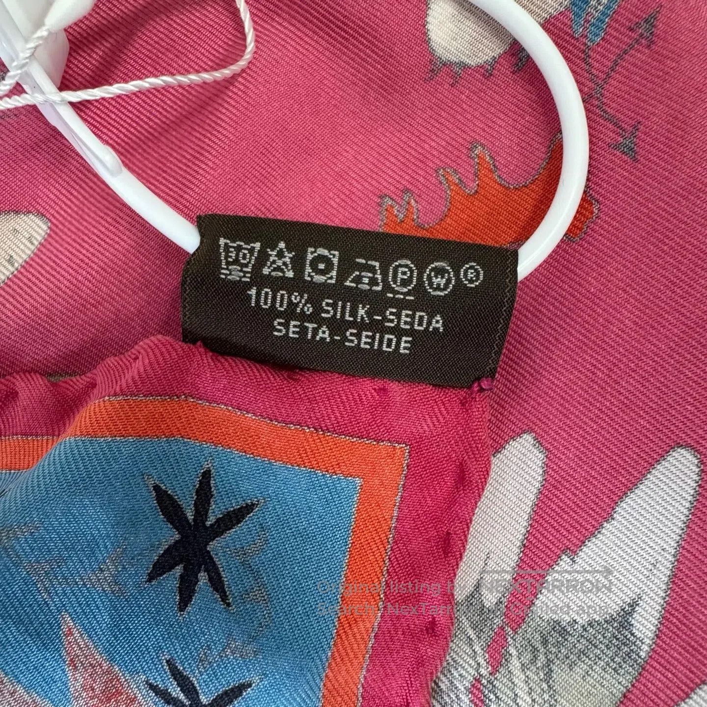 Hermes Hermes Pink "Cathinar God" scarf| Size ONE SIZE - 5 Thumbnail