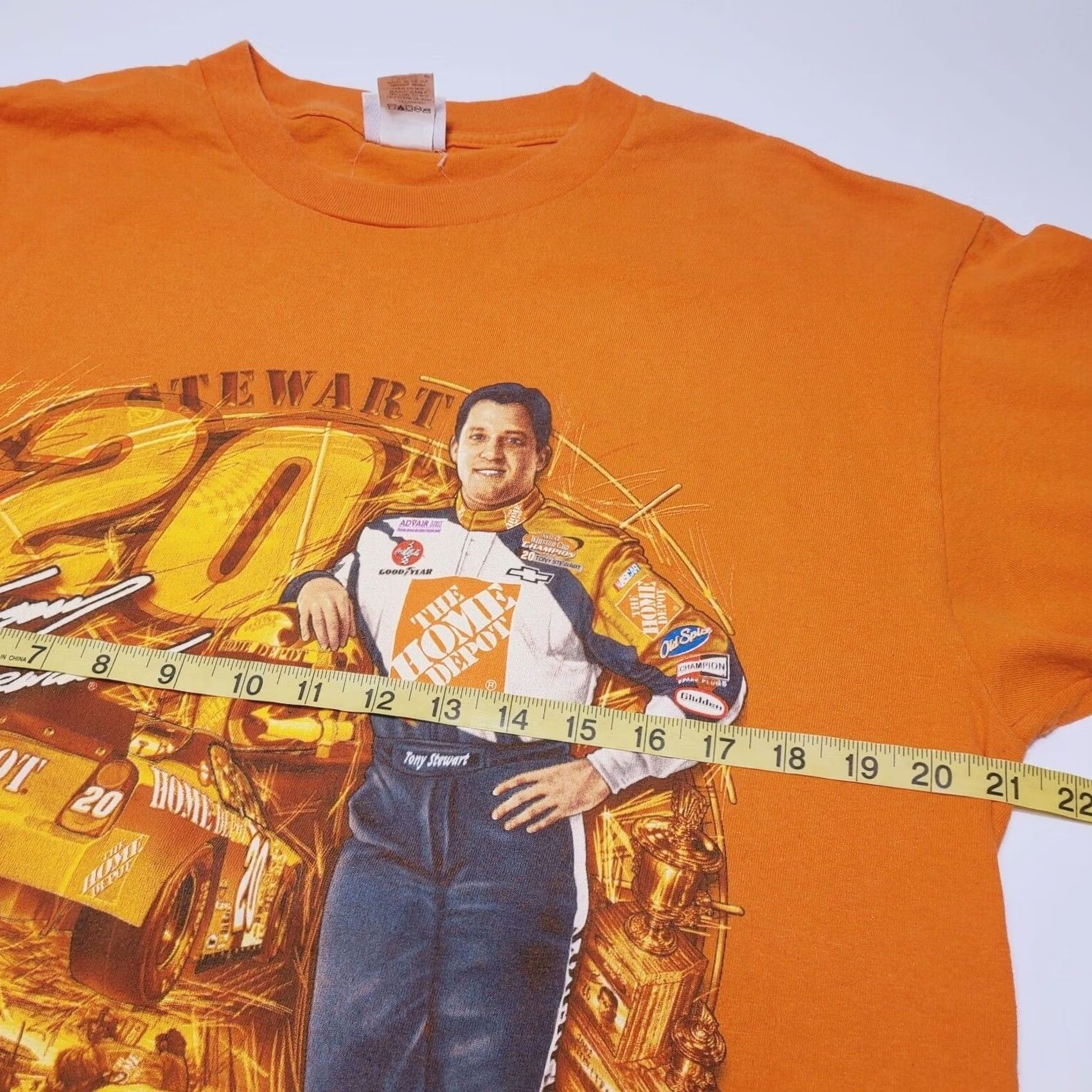 Chase Authentics VINTAGE Tony Stewart 2003 Mens Size Large T-Shirt NASCAR Home Depot Double Sided Size US L / EU 52-54 / 3 - 6 Thumbnail