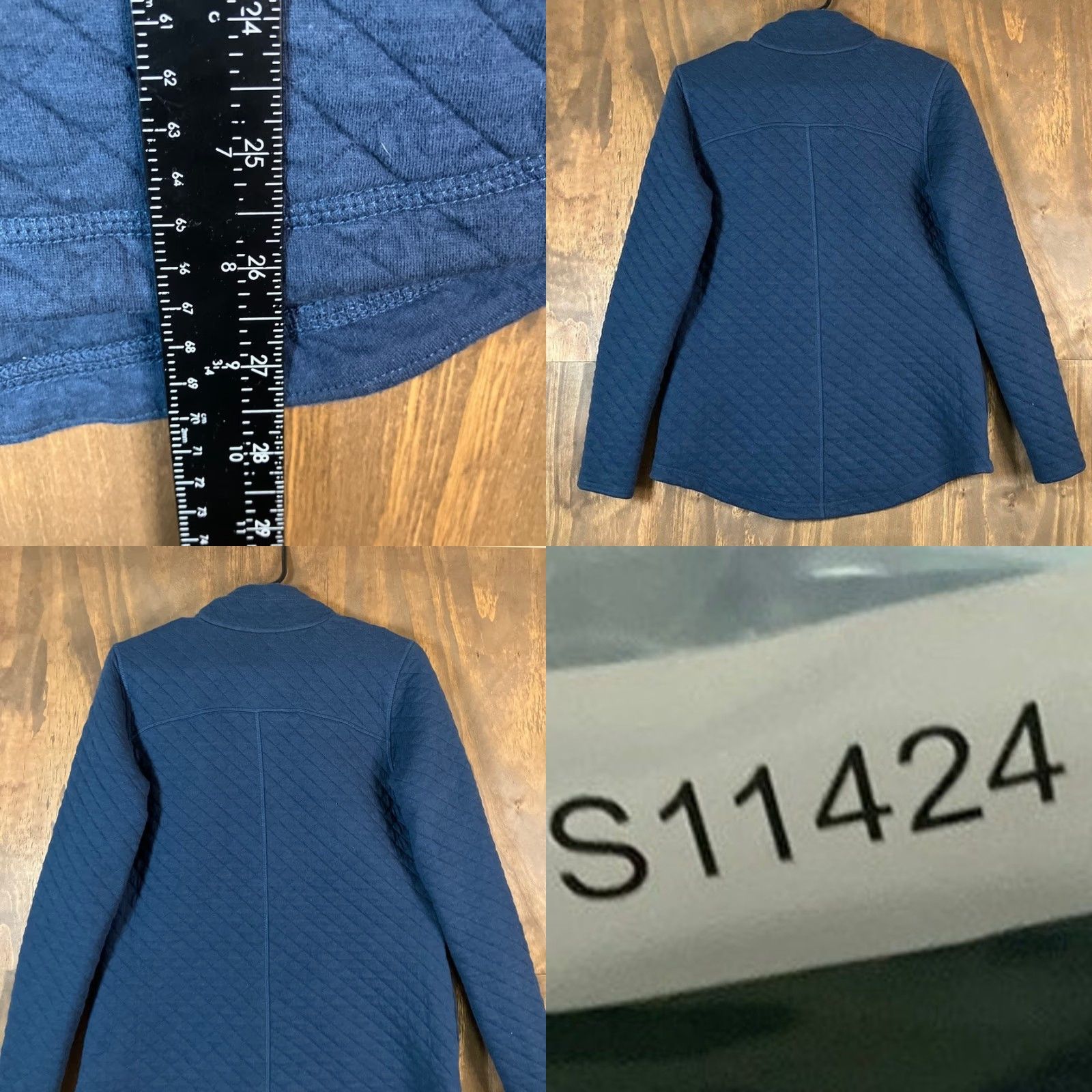 Duluth Trading Company Duluth Trading Co. Womens Sweatshirt Blue Quilted 1/4 Button Pullover XS Size XS / US 0-2 / IT 36-38 - 8 Thumbnail