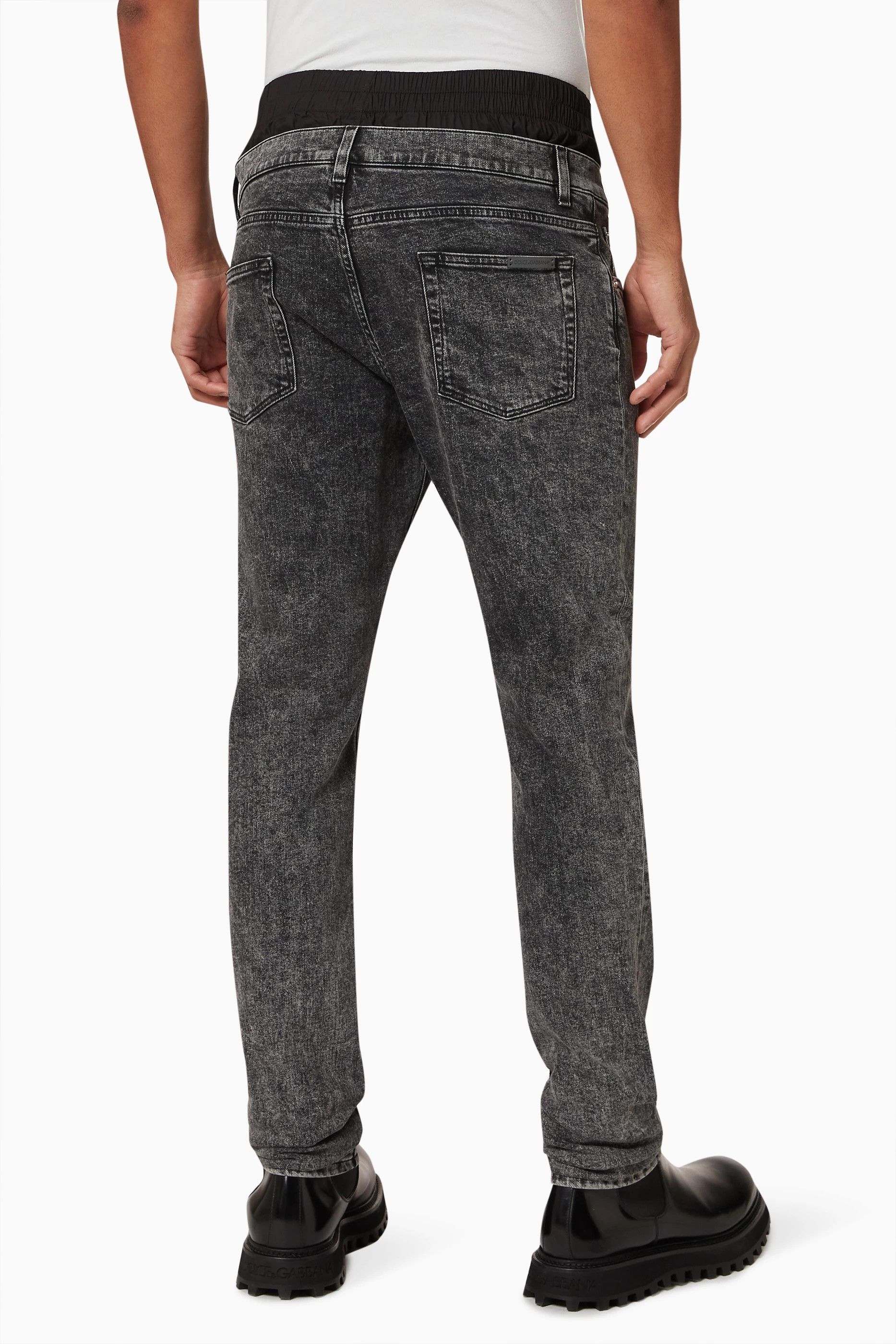 Dolce & Gabbana o1y0125 Logo Jeans in Dark Grey Size US 38 / EU 54 - 3 Thumbnail