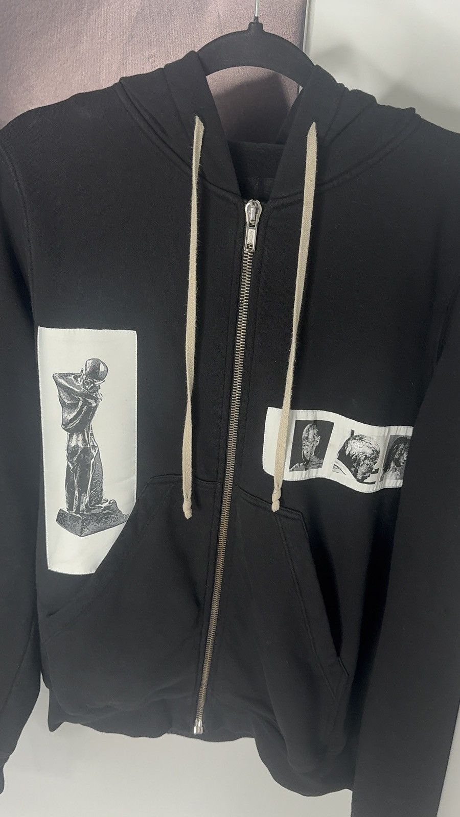 Rick Owens ✅ Rick Owens 2016 Patch Zip Hoodie Black Size US L / EU 52-54 / 3 - 5 Thumbnail