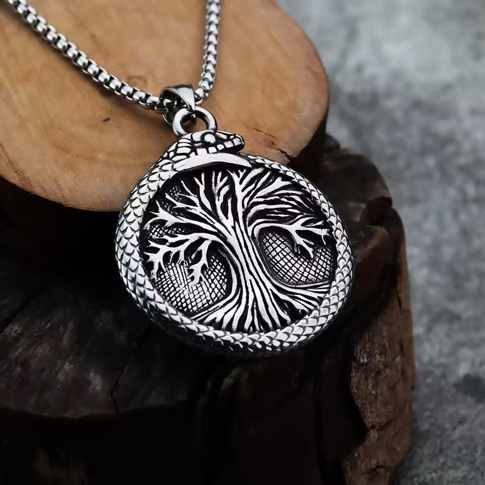 Jewelry Gothic Punk Viking Snake Necklace Chain Size ONE SIZE - 2 Thumbnail