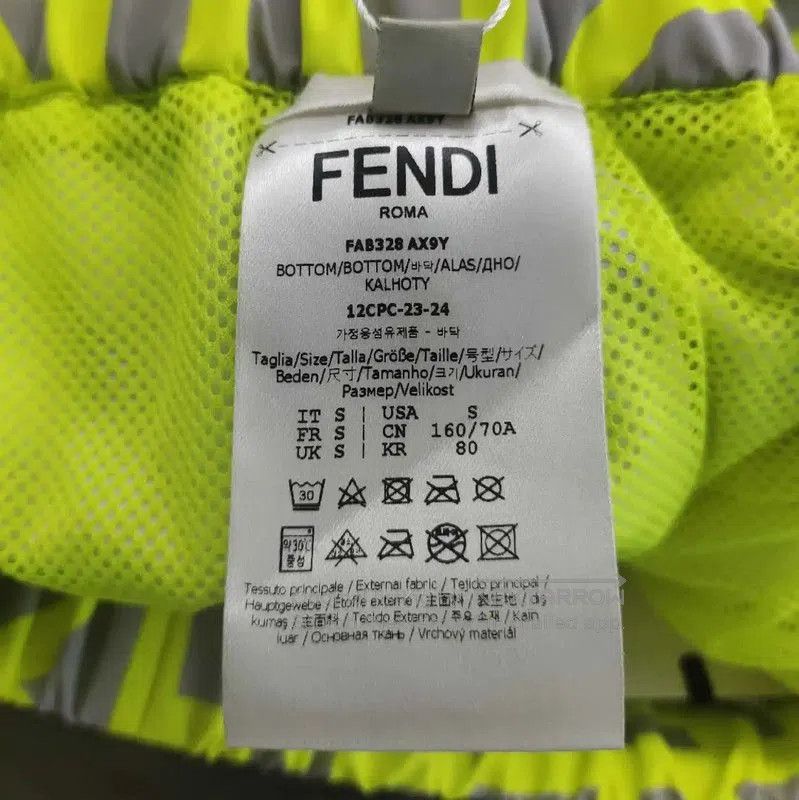Fendi Fendi Neon Green Print Women's Casual Pants . Size 23" - 3 Thumbnail