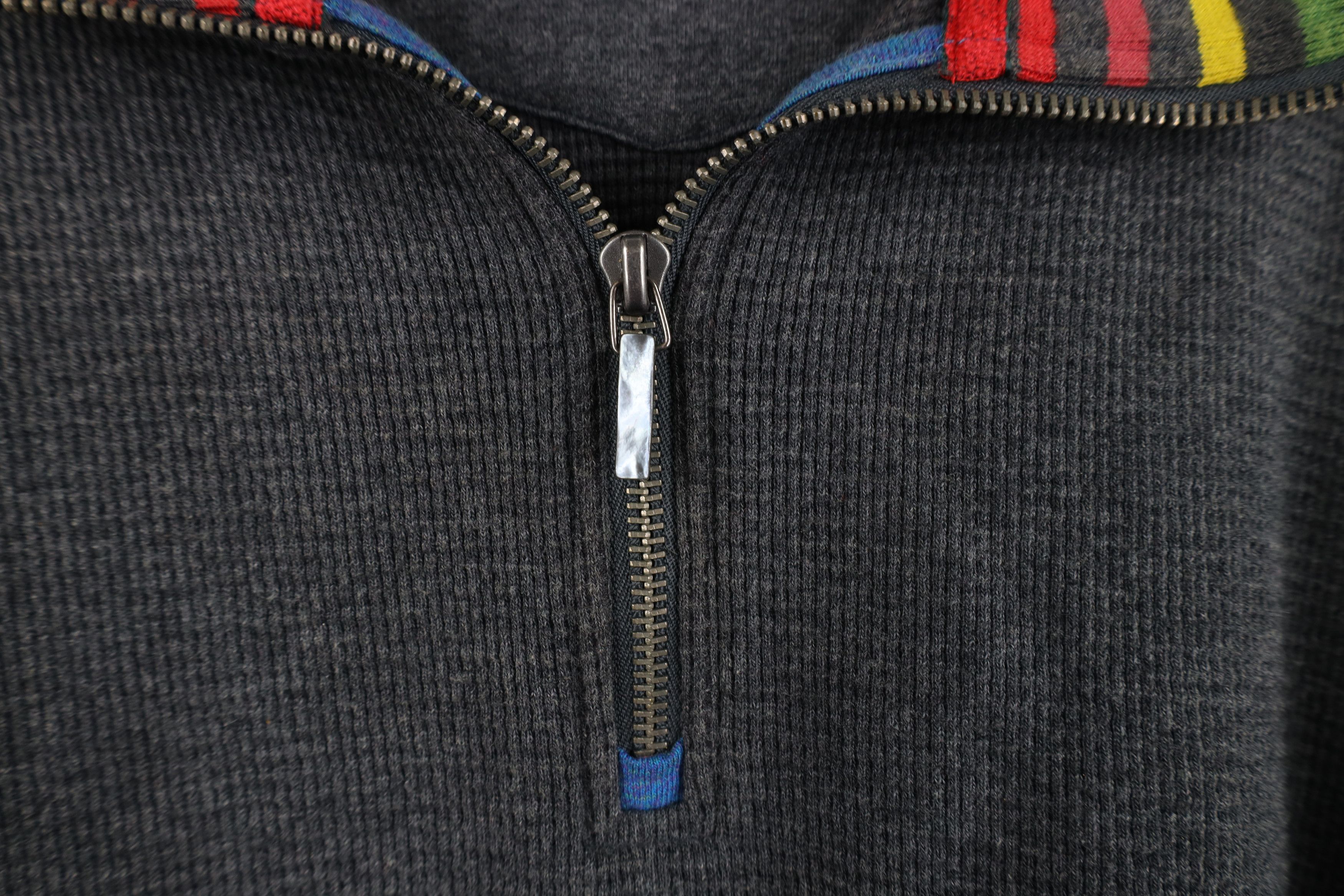 Robert Graham Robert Graham Thermal Waffle Knit Half Zip Pullover Sweater Size US L / EU 52-54 / 3 - 4 Thumbnail