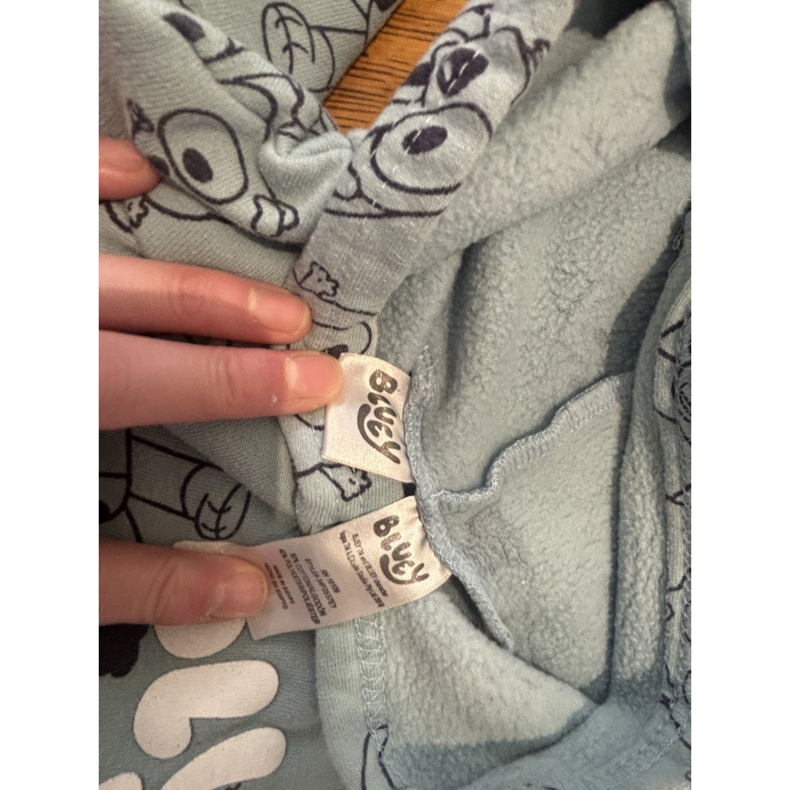 The Unbranded Brand Bluey Long SleeveHoodie Light-Blue Kids Small Cartoon Dog Size US S / EU 44-46 / 1 - 4 Thumbnail