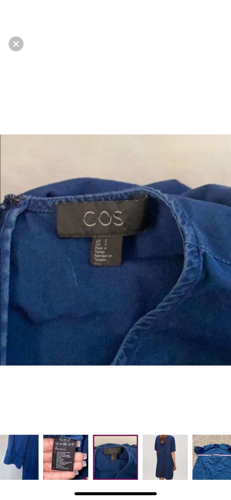 Cos Cos collection of style a-line blue dress size 2 Size XS / US 0-2 / IT 36-38 - 3 Thumbnail