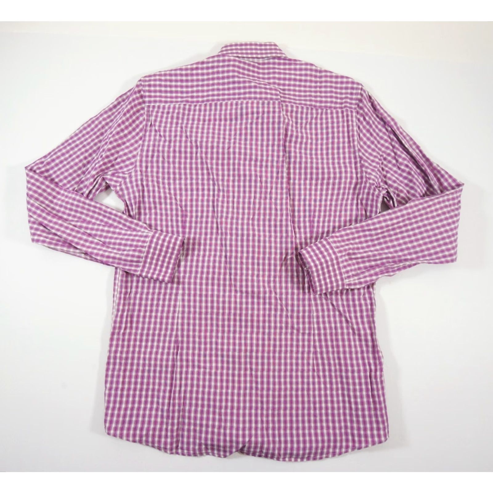 Robert Graham VINTAGE Robert Graham X Shirt Mens 43 17 Purple Button Up Long Sleeve Tailored Fit Check Mens Size US XL / EU 56 / 4 - 5 Thumbnail