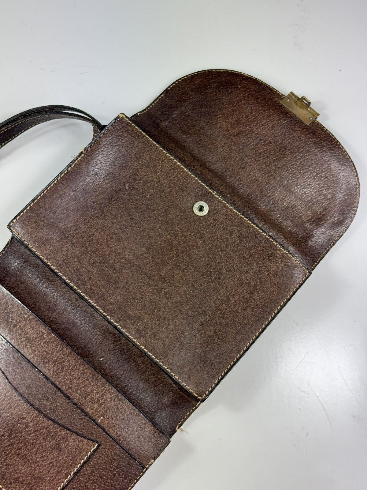 Gucci Retro Gucci GG canvas Leather monogram wallet clutch 70s Size ONE SIZE - 8 Thumbnail