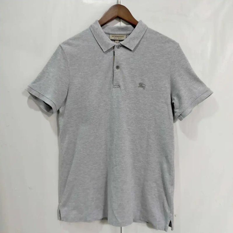 Burberry Burberry Men's Summer Grey Short Sleeve Polo Size US M / EU 48-50 / 2 - 1 Thumbnail