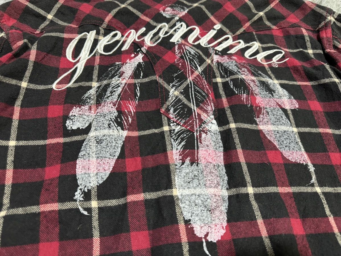 Japanese Brand 🔥Sick Y2K Geromino Flannel Western Shirt 3D Feather Size US XXL / EU 58 / 5 - 3 Thumbnail