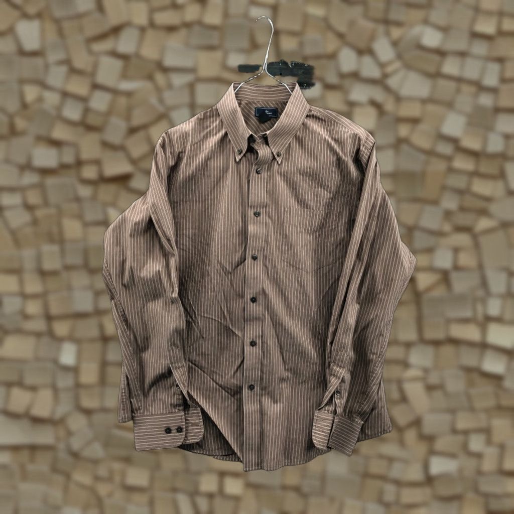 Dockers **Dockers Mens Long Sleeve Button Down Collar Brown Striped Size L** User: Dockers Mens Long Sleeve Button Down Collar Brown Striped Size L Size US L / EU 52-54 / 3 - 1 Thumbnail