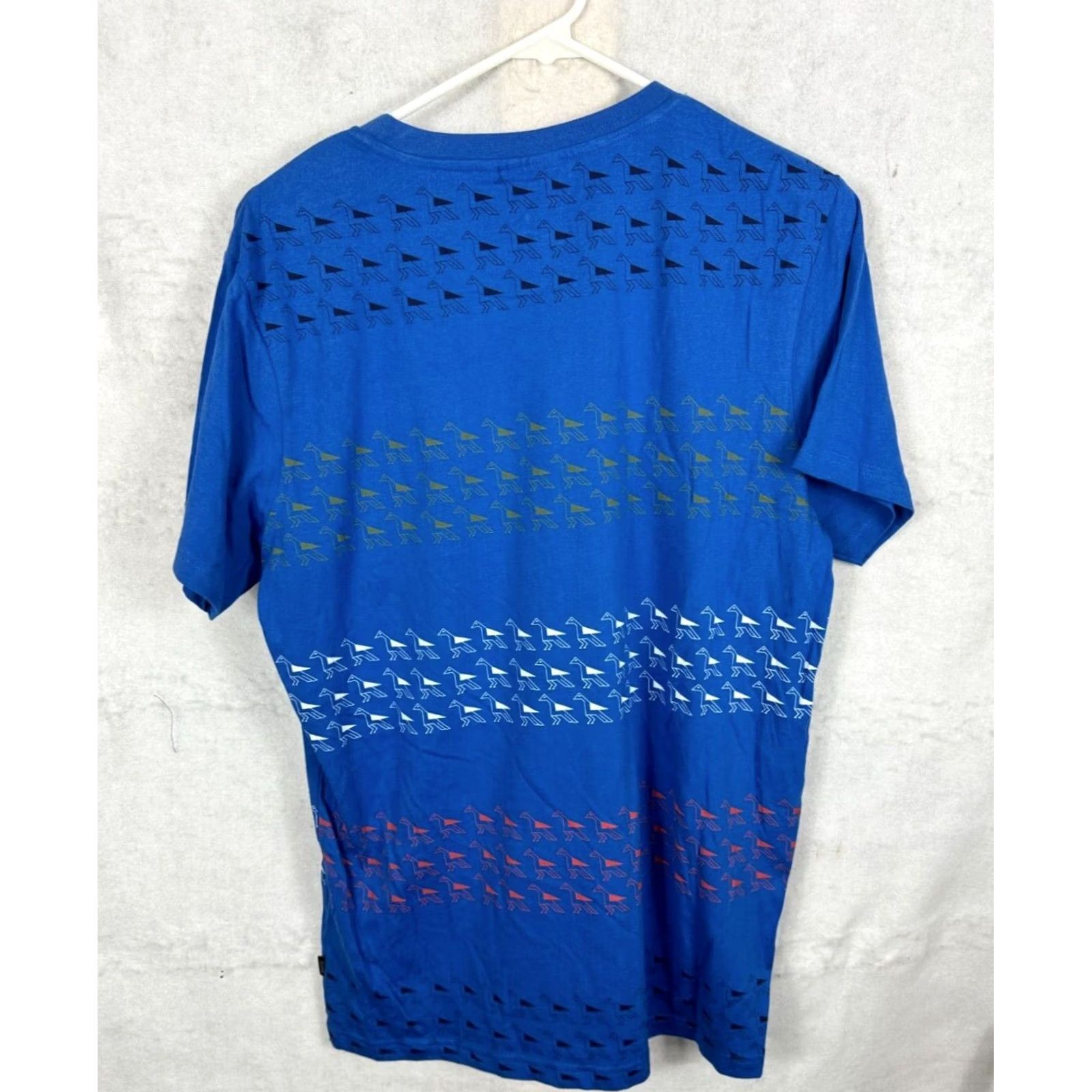 WeSC WESC Shirt Mens Medium Blue Aztec pattern T-shirt Crew Short sleeve Dartenjang Size US M / EU 48-50 / 2 - 6 Thumbnail