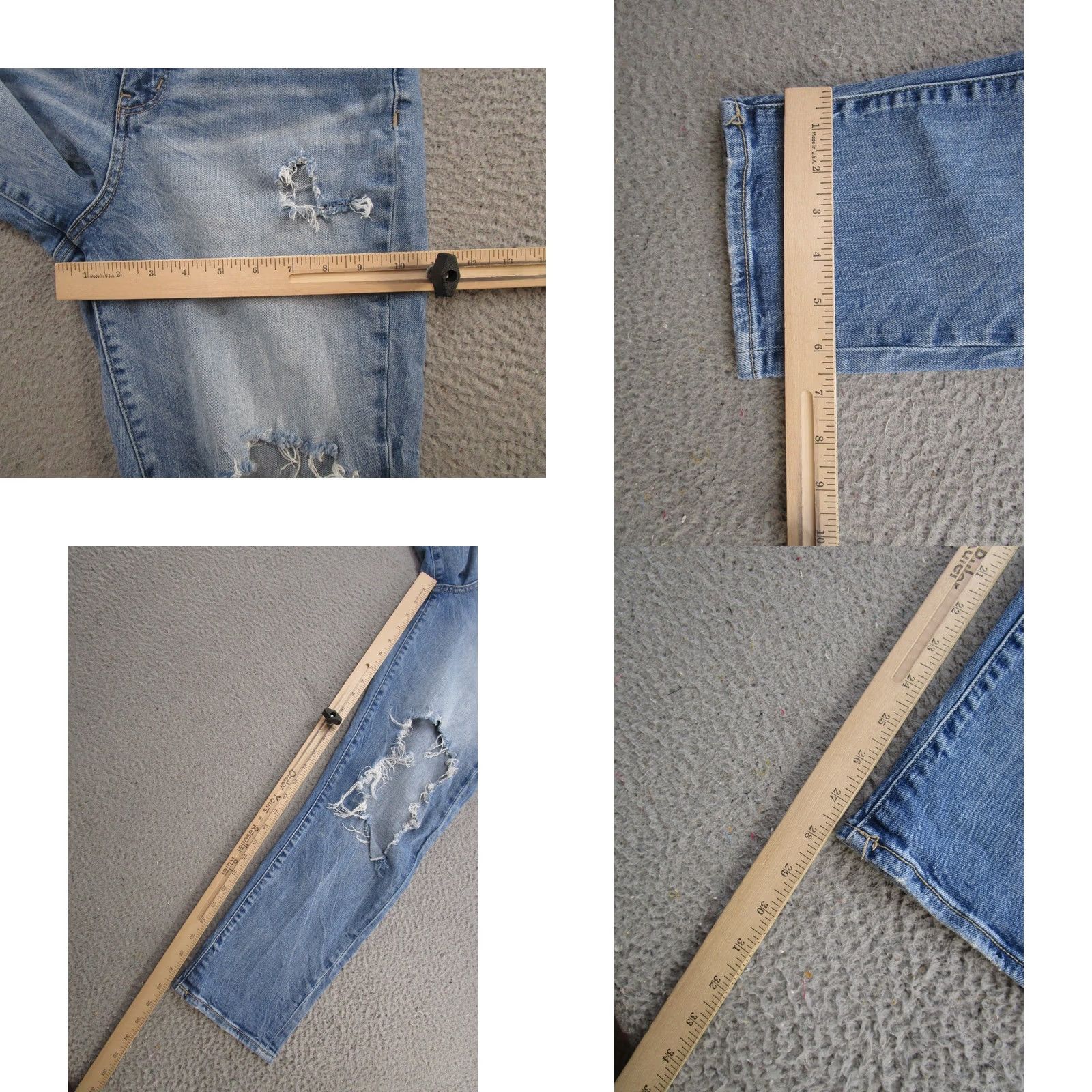 Buckle Black Buckle Black Jeans Womens Mom High Rise Distressed Medium Wash 29 Regular 5-Pocket Blue Cotton Denim Modern Size 29" - 8 Thumbnail