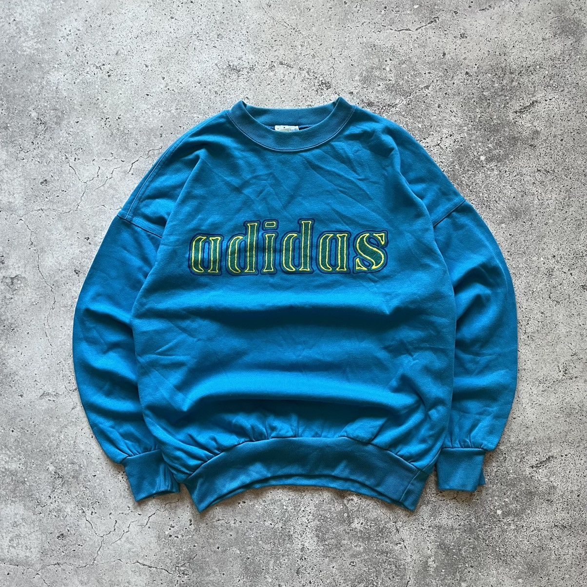 Adidas × Vintage Vintage 90s Adidas Big Logo Track Suit Sweatpants Sweatshirt Size US L / EU 52-54 / 3 - 2 Thumbnail