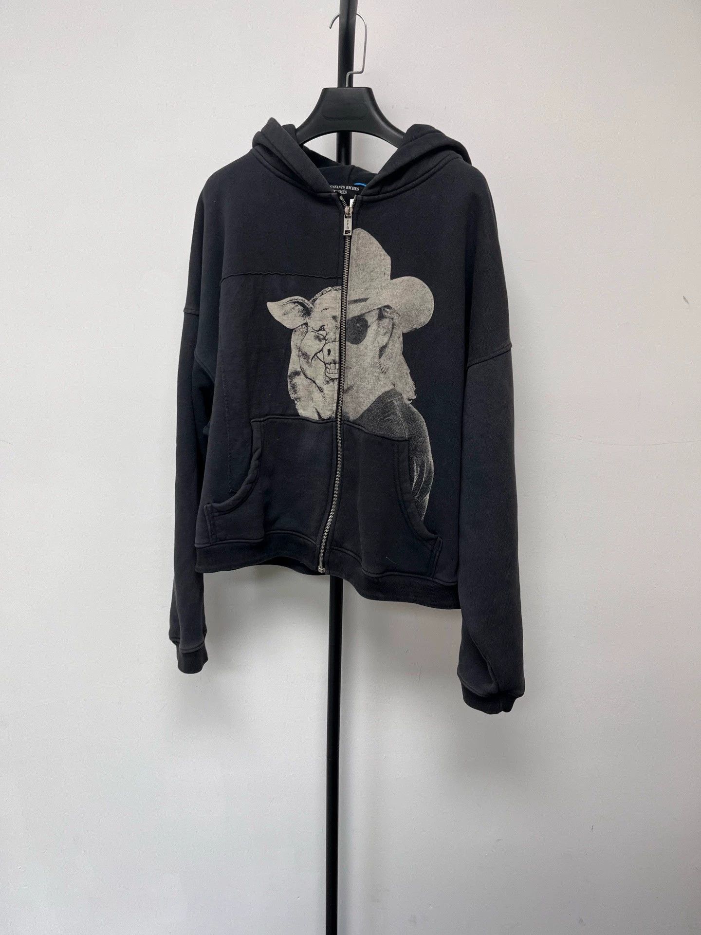 Enfants Riches Deprimes Trash Pig Combo Print Hooded Zip-Up Long Sleeve Sweatshirt Size US S / EU 44-46 / 1 - 1 Thumbnail