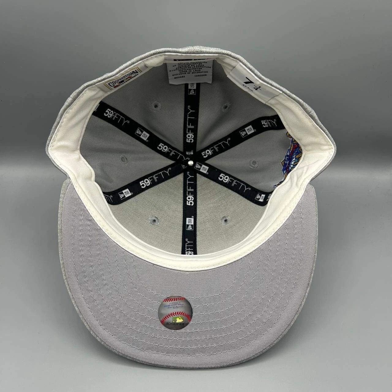New Era Toronto Blue Jays Hat Men 7 1/4 Gray MLB Fitted Cap Size ONE SIZE - 2 Thumbnail