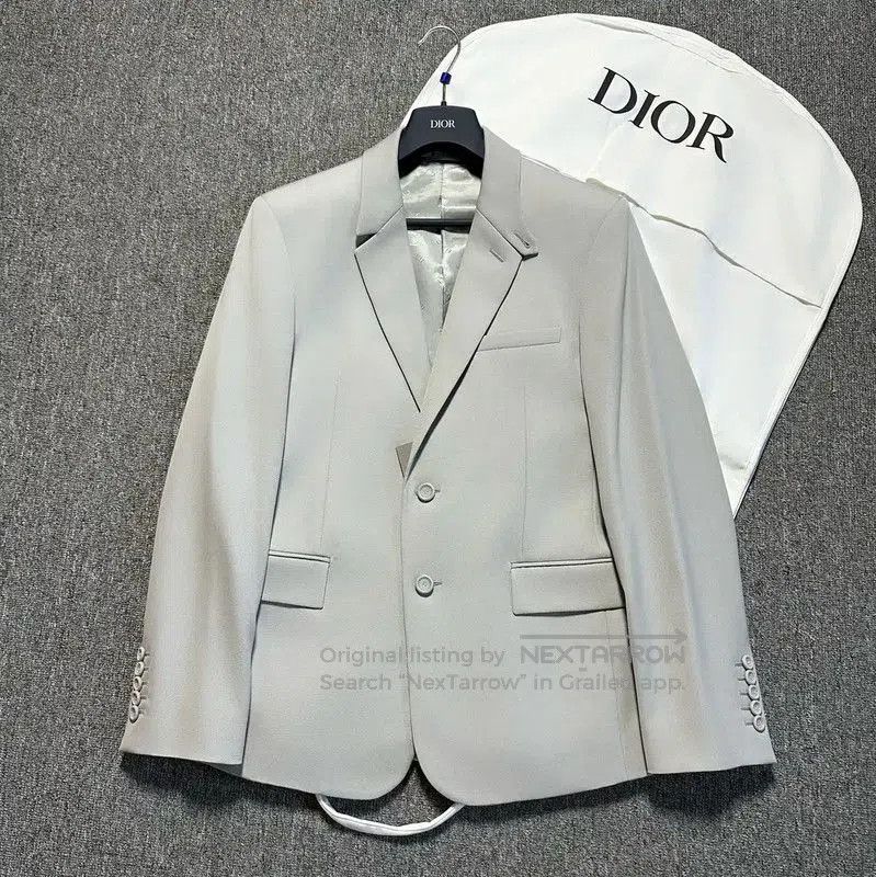 Dior Dior Men's Long Sleeve Silver Wool Jacket . Size US L / EU 52-54 / 3 - 1 Thumbnail