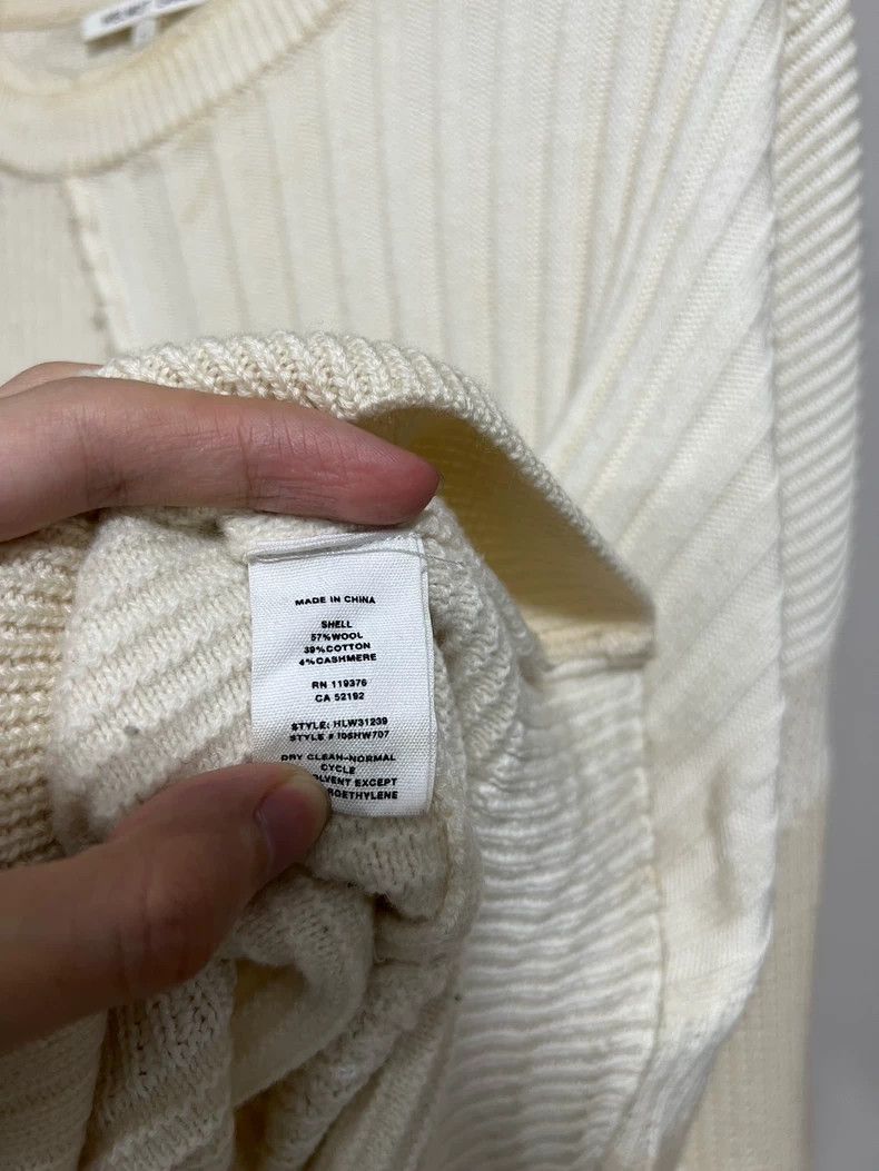 Helmut Lang HELMUT LANG Cashmere double layer eroded knit sweater Size M / US 6-8 / IT 42-44 - 7 Thumbnail