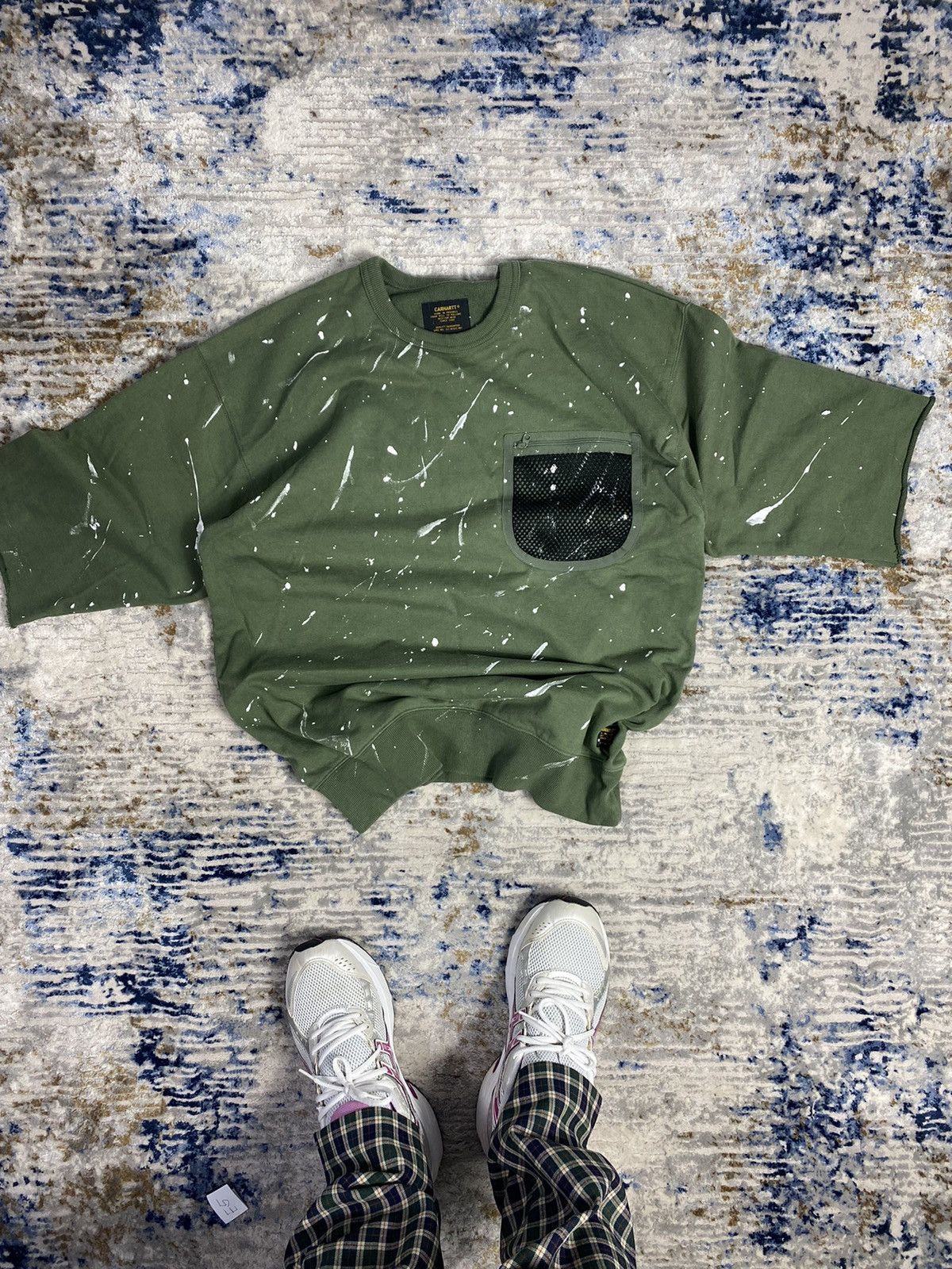 Carhartt Half sleeve Carhartt paint splatter crewneck Grailed