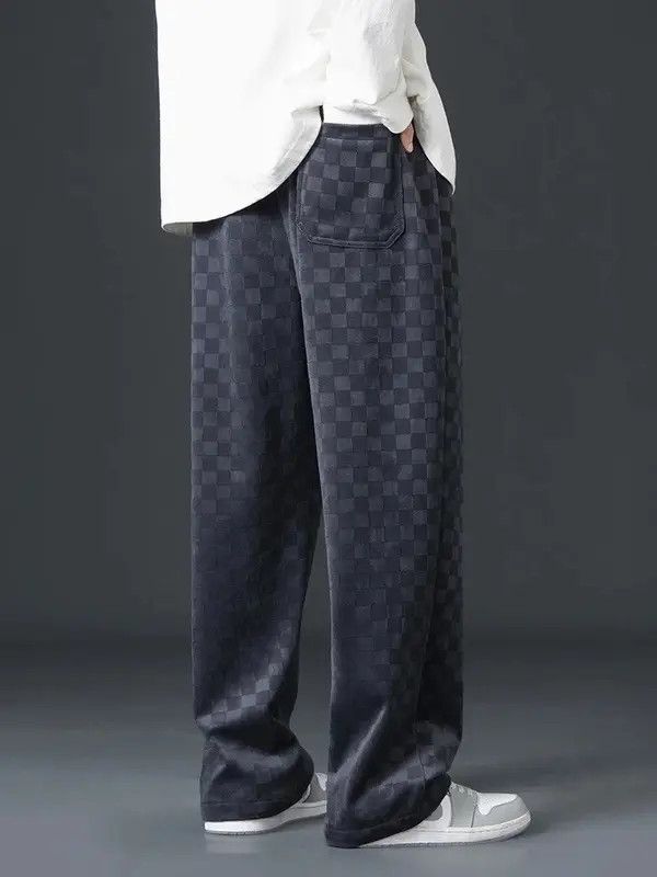 Japanese Brand Mibuki x Hanai Elastic Plaid Sweatpant Size US 34 / EU 50 - 8 Thumbnail