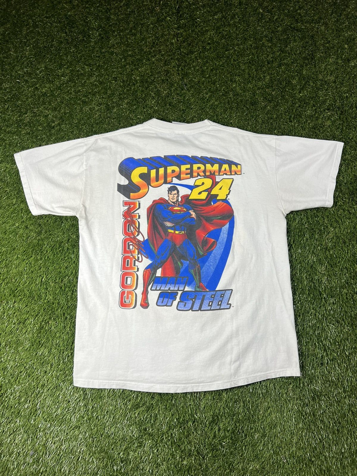 Chase Authentics Vintage 90’s Jeff Gordon Super Man Man of Steel NASCAR Tee Size US L / EU 52-54 / 3 - 2 Thumbnail