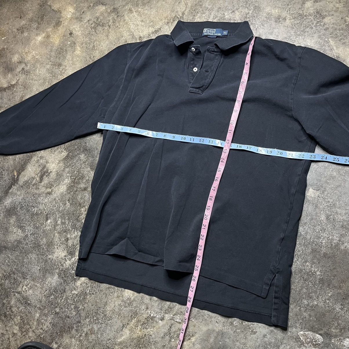Vintage vintage black longsleeve ralph lauren polo shirt Size US XL / EU 56 / 4 - 4 Thumbnail