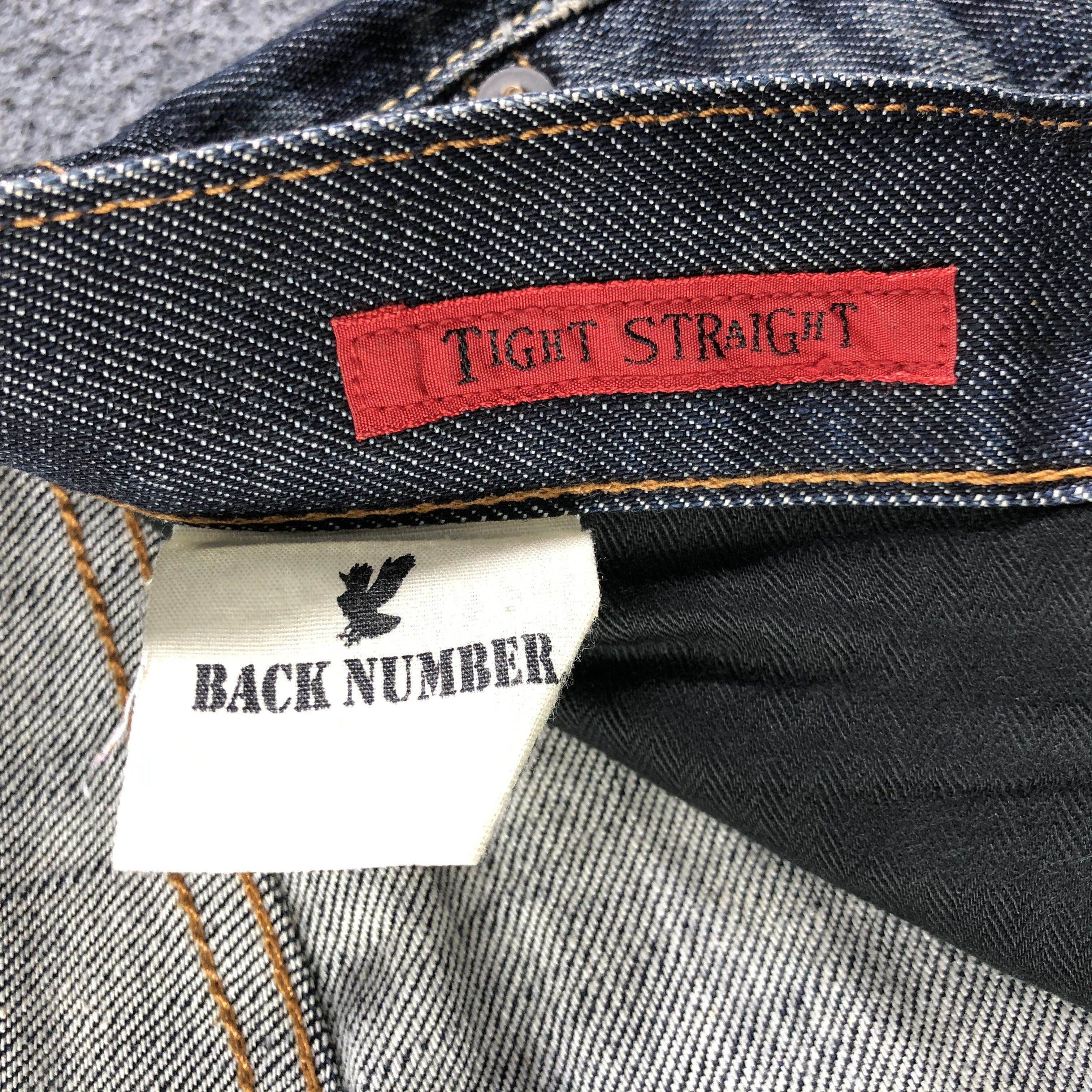 Japanese Brand Back Number Selvedge Jeans Faded Blue Denim -J2809 Size US 30 / EU 46 - 11 Thumbnail