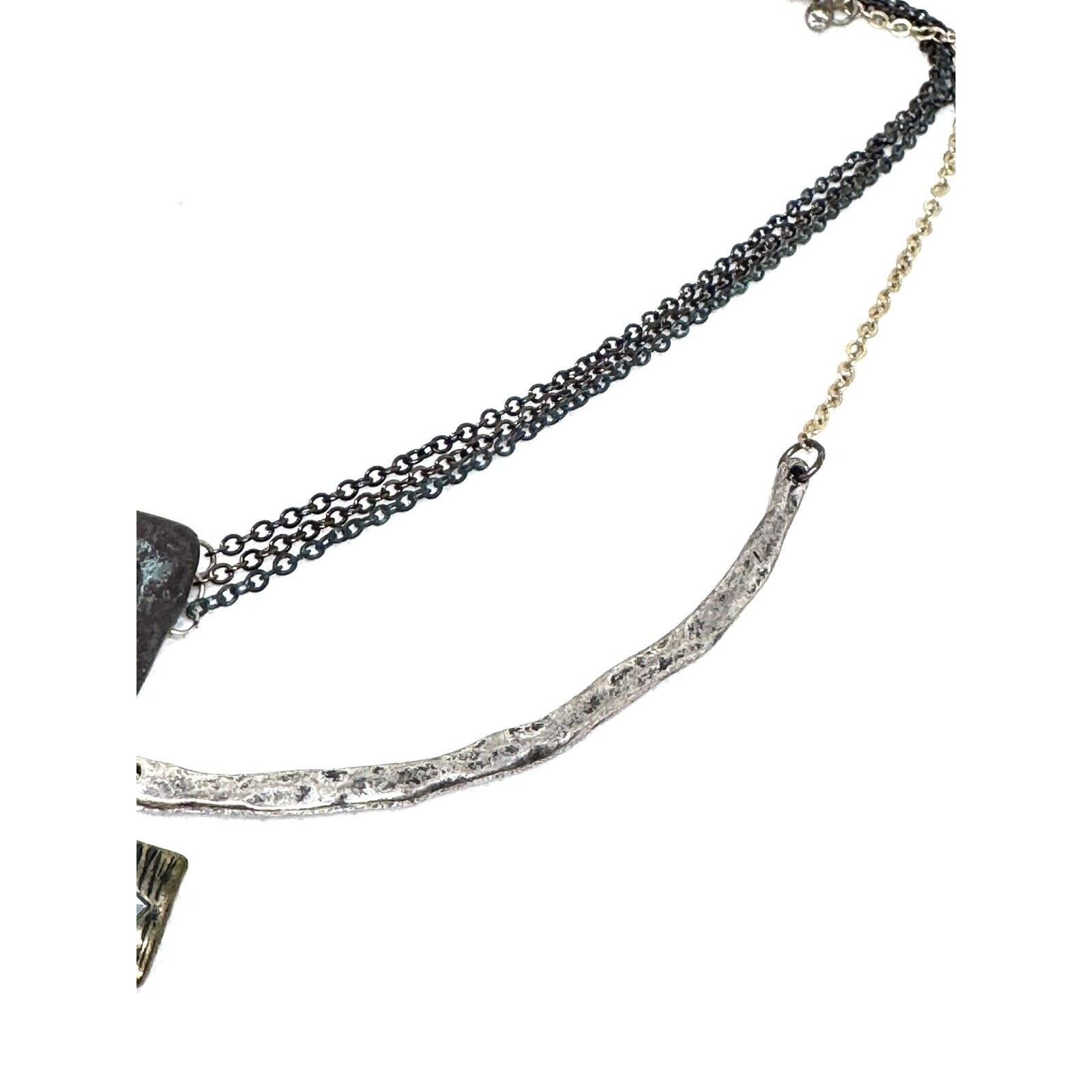 Other VINTAGE! VERY UNIQUE SILVER MULTIMEDIA QUARTZ NECKLACE Size ONE SIZE - 4 Thumbnail