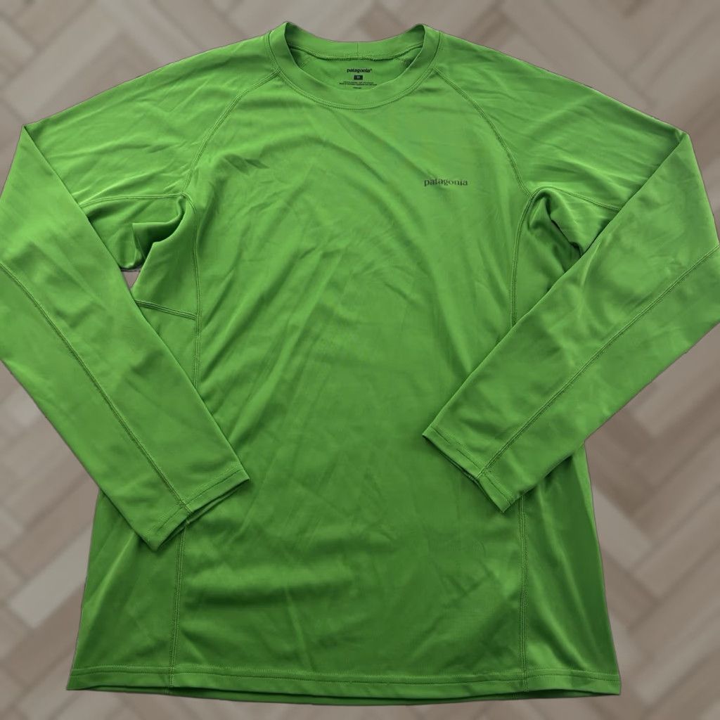 Patagonia Patagonia Long Sleeve Fore Runner Athletic Shirt Men M Green Size US M / EU 48-50 / 2 - 1 Thumbnail