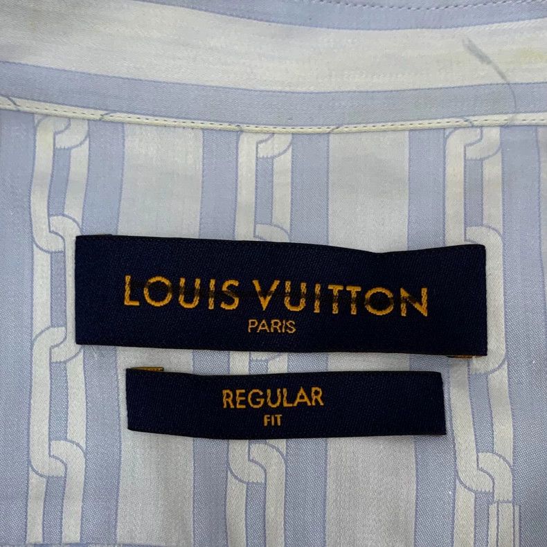 Louis Vuitton Louis Vuitton Light blue button-down striped cotton single Size US M / EU 48-50 / 2 - 5 Thumbnail