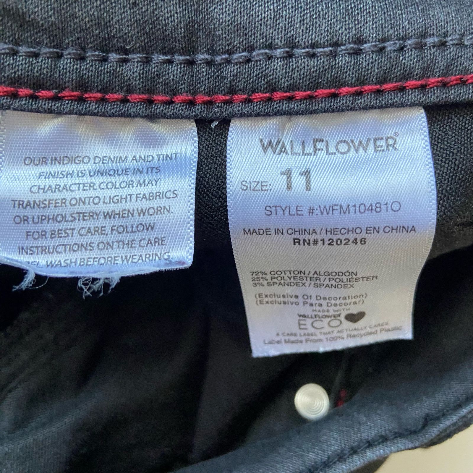 Other Wallflower Shimmer Black Jeans Size 11 Size 30" / US 8 / IT 44 - 3 Thumbnail