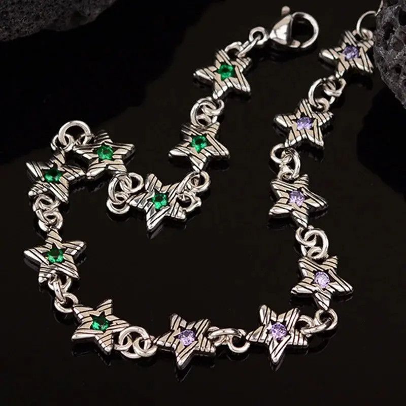 Jewelry Creative Handmade Stars Zircons Chain Bracelets Size ONE SIZE - 1 Thumbnail