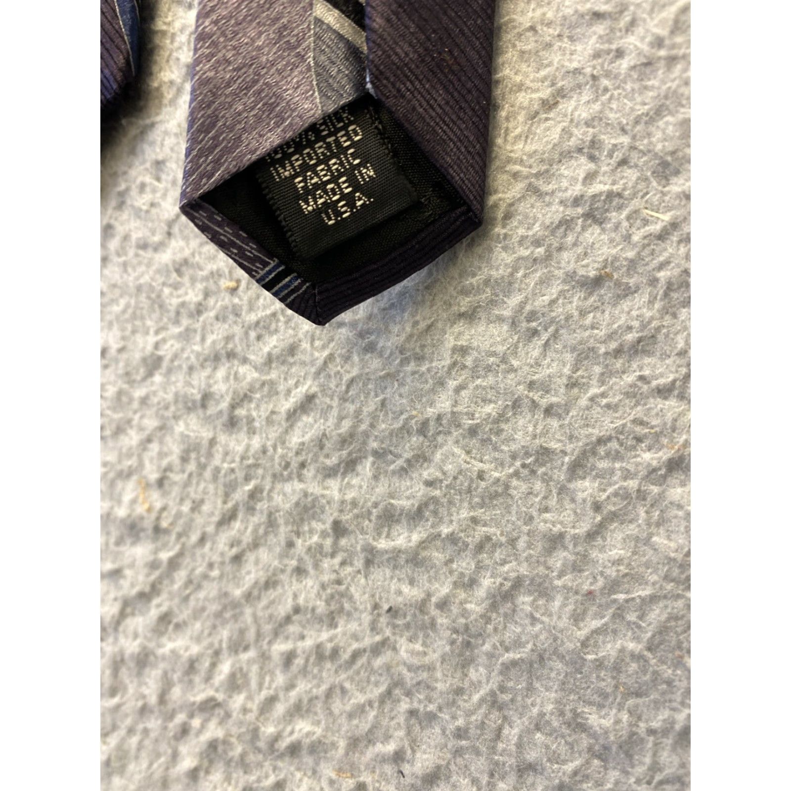 Murano MURANO Silk 100% Tie Men's Necktie Blue Lavender Black Colorful Multicolor Print Silk Size ONE SIZE - 3 Thumbnail