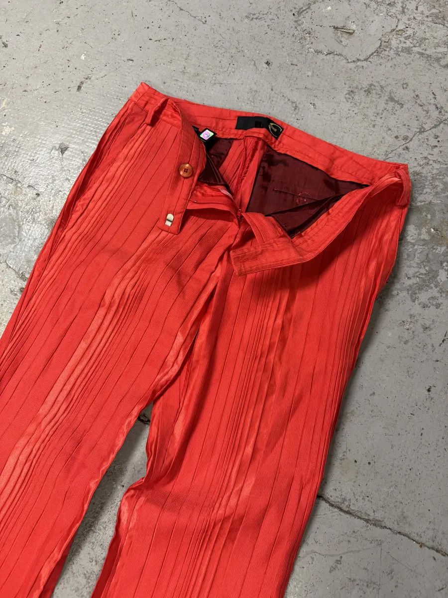 Just Cavalli SS2007 Cavalli Red Pleats Pants Size 27" / US 4 / IT 40 - 11 Thumbnail