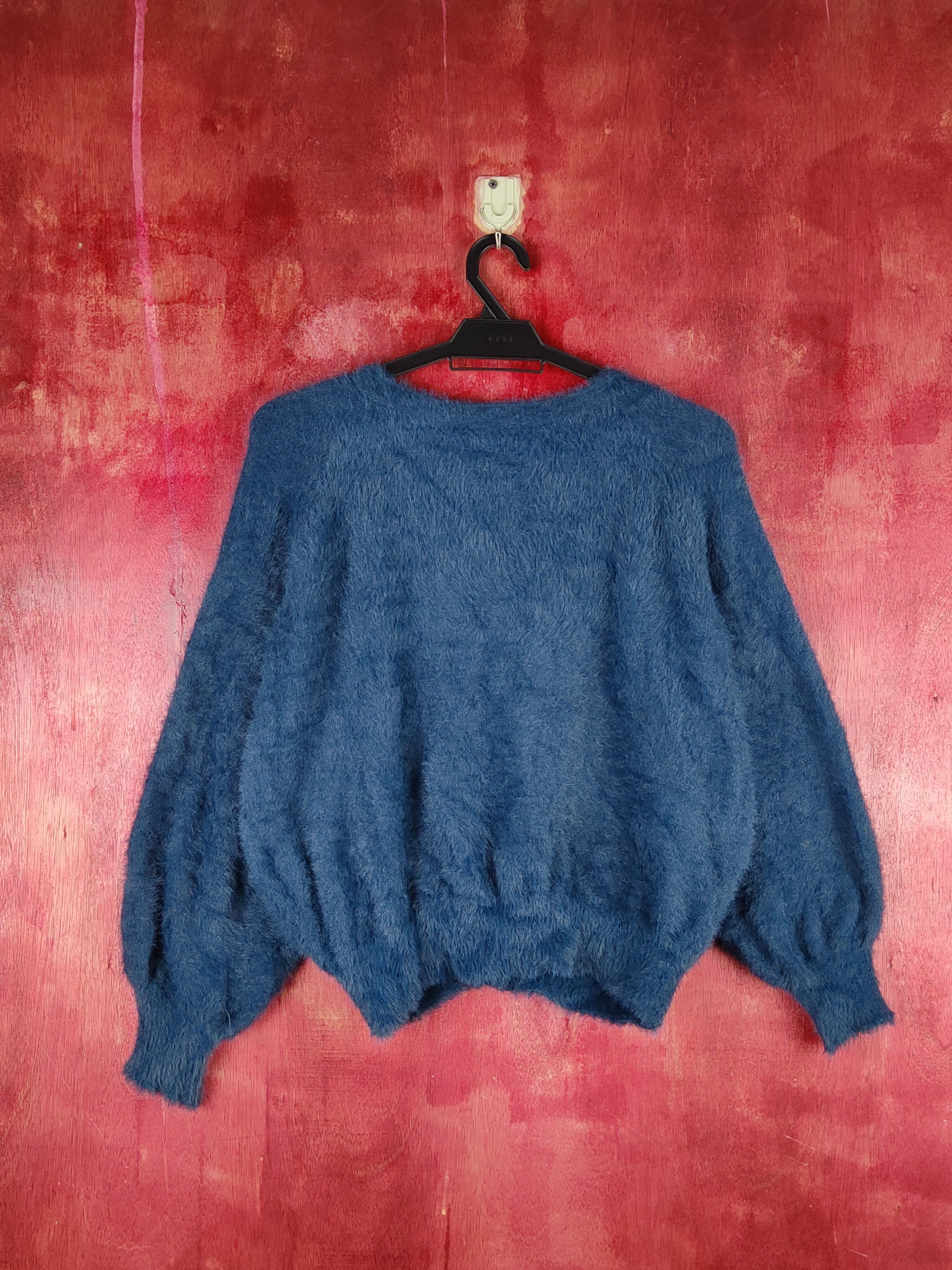 Japanese Brand Rópe Picnic Blue Shag Shaggy Fur Mohair Knitwear #S1955 Size M / US 6-8 / IT 42-44 - 7 Thumbnail