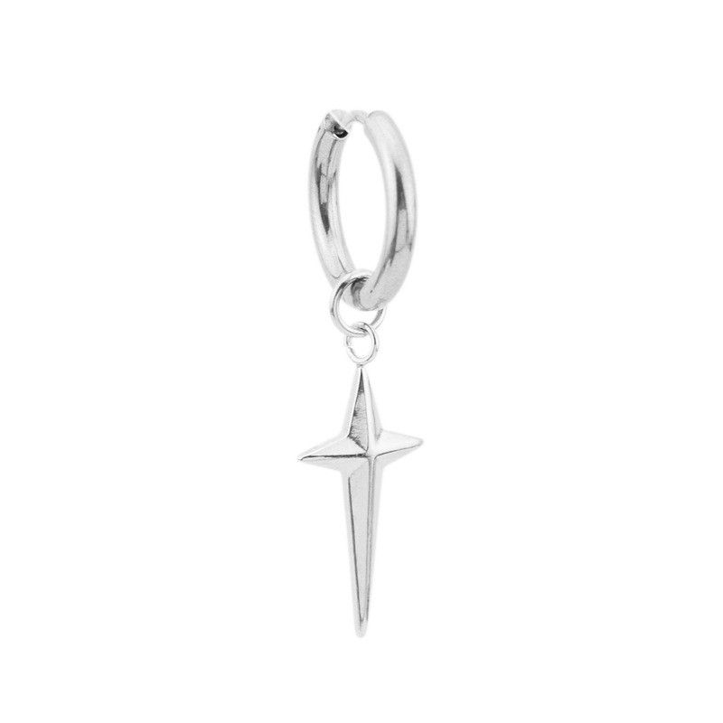 Jewelry Hip-hop Earrings One Pairs Chrome Jewelry Size ONE SIZE - 5 Thumbnail