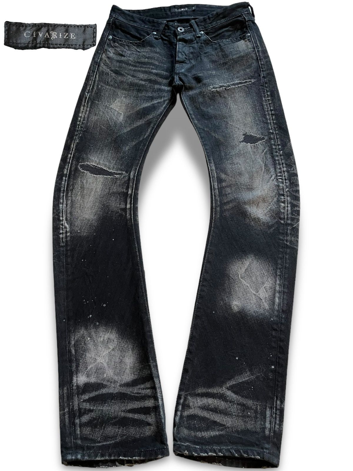 CIVARIZE × Japanese Brand Vintage Japanese Civarize Painted Gaultier Style Punk Jeans Size US 30 / EU 46 - 1 Thumbnail
