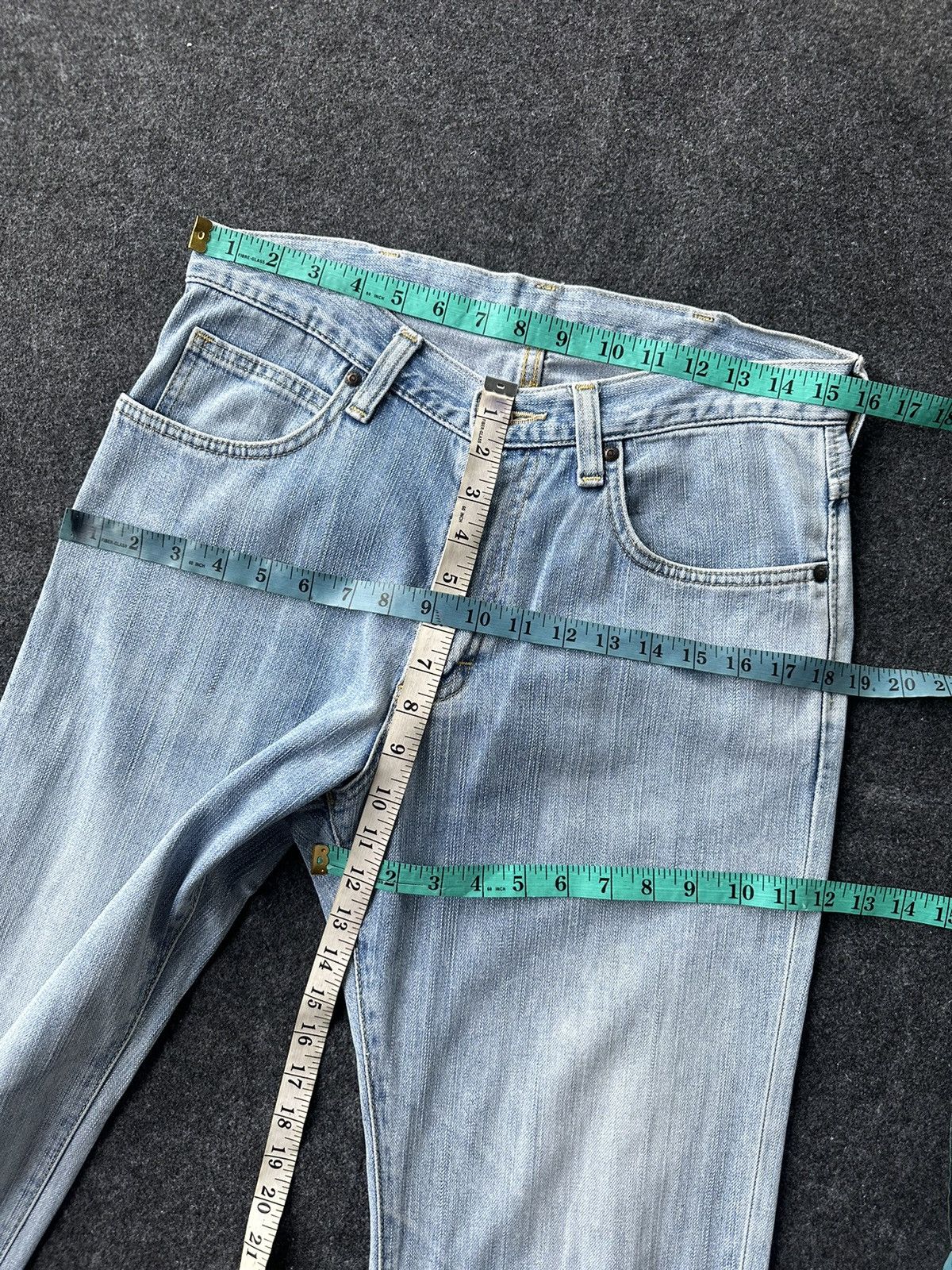 Fadeless × Vintage × Wrangler Wrangler Vintage Light Blue Washed Denim D193 Size US 30 / EU 46 - 13 Thumbnail