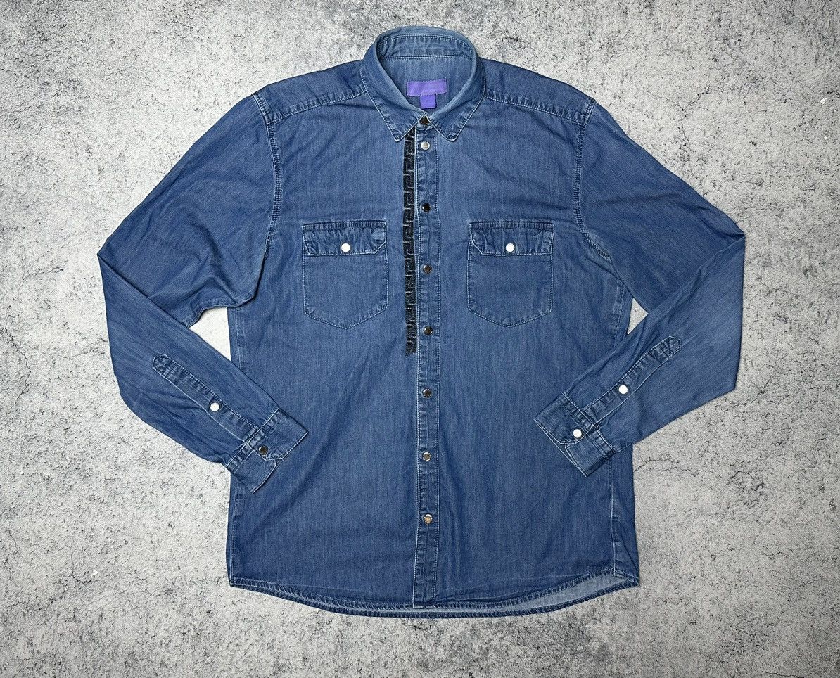 H&M × Versace Versace x H&M Denim Jeans Long Sleeve Shirt Size US L / EU 52-54 / 3 - 10 Thumbnail