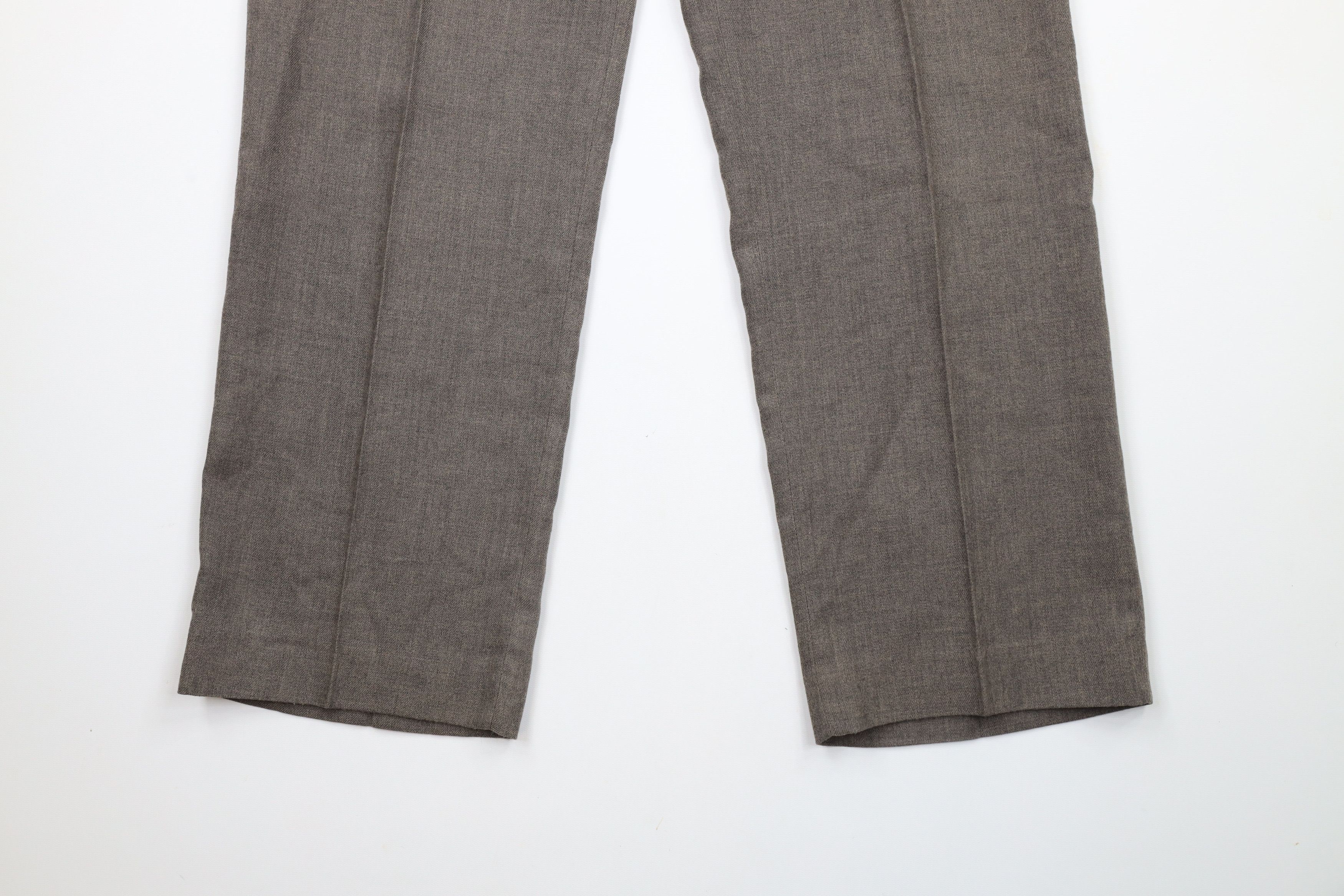 Vintage Vintage 70s Streetwear Front Wide Leg Chino Pants Brown Size US 34 / EU 50 - 4 Thumbnail