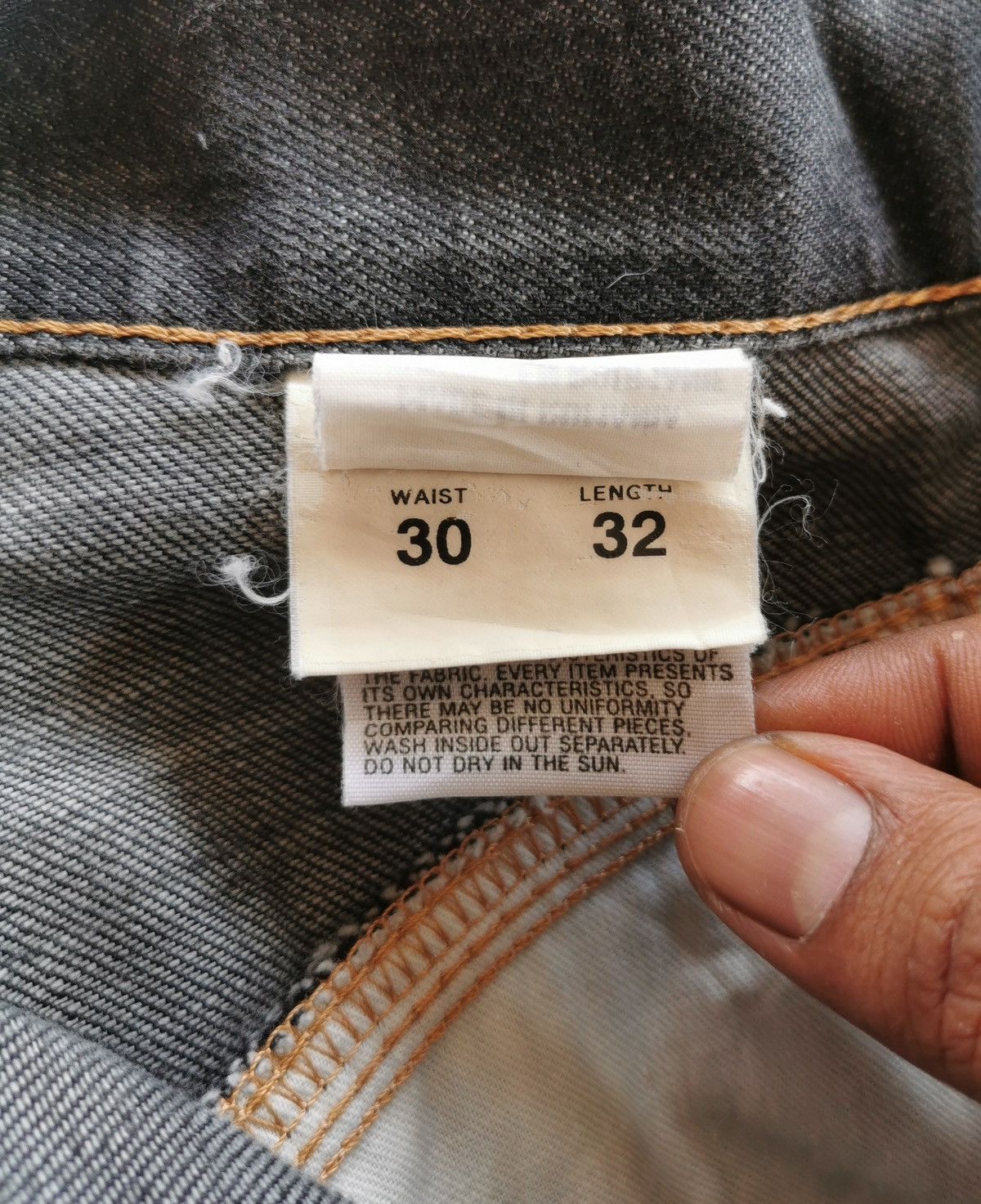 Replay Replay Rugged Vintage Washed Black Straight Fit Y2K Denim Size US 31 - 10 Thumbnail