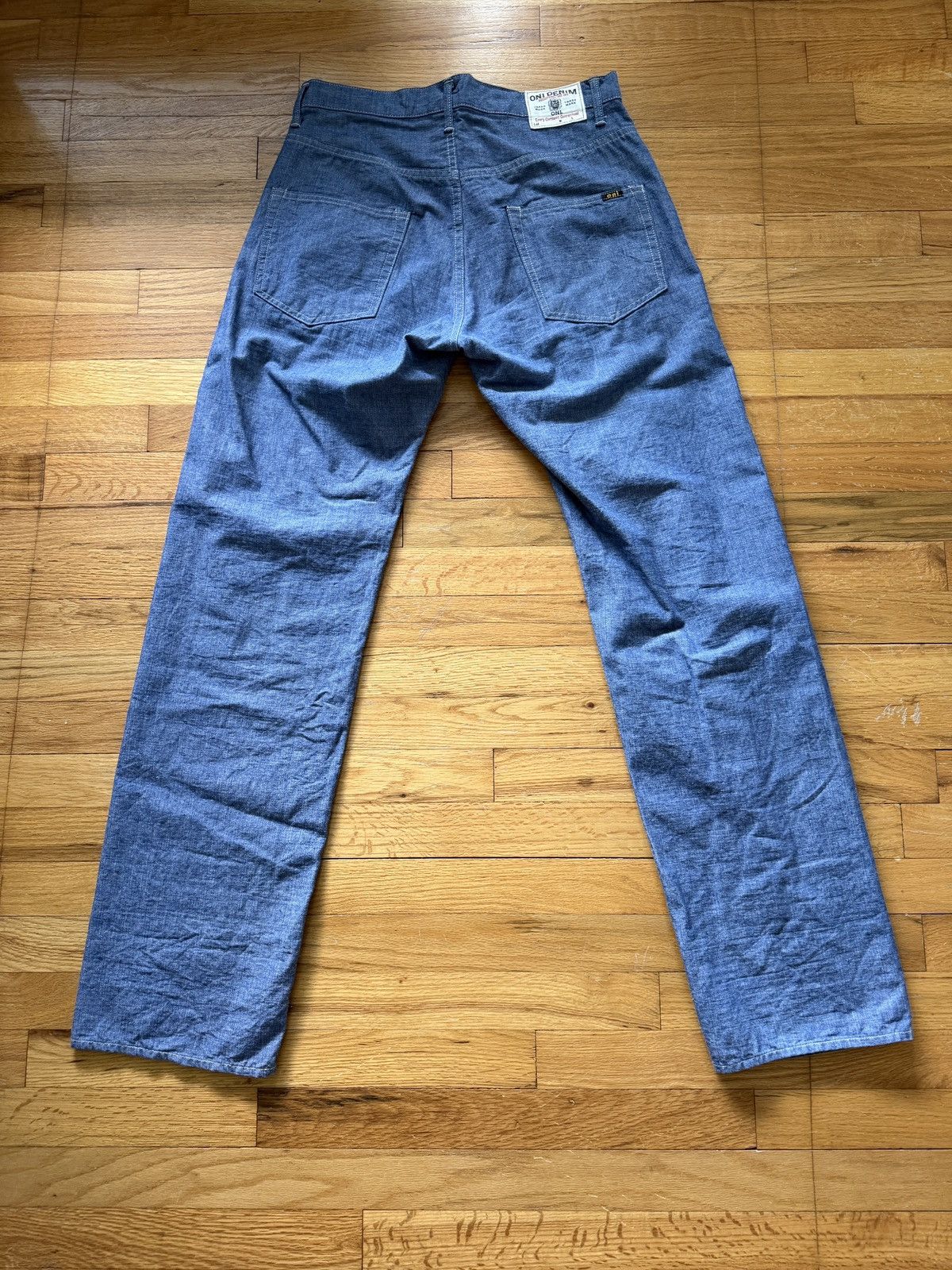 Oni ONI 022-SVCH 8.5oz Selvage Chambray Relax Straight 31 Size US 31 - 3 Thumbnail
