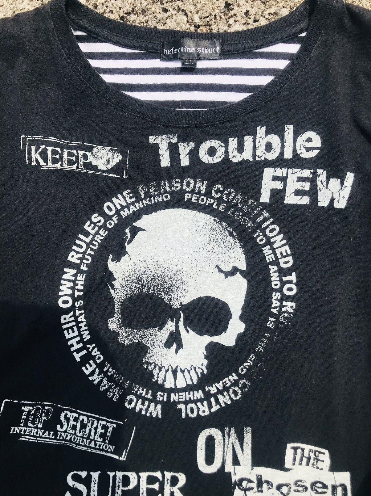 Seditionaries × Vintage Y2k skull & Cross longsleeve Tshirt Size US L / EU 52-54 / 3 - 5 Thumbnail