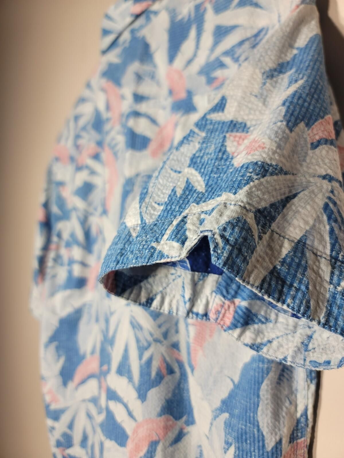 Tommy Bahama Tommy Bahama Nova Wave Seersucker Camp Shirt Coastal Sz M Size US M / EU 48-50 / 2 - 5 Thumbnail