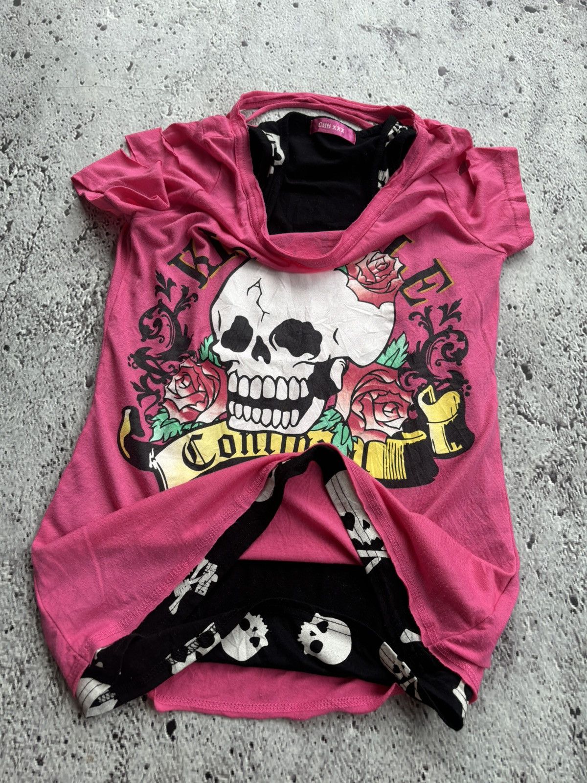 Hysteric Glamour Y2k double layer Chu XXX kissa ble skull Size M / US 6-8 / IT 42-44 - 4 Thumbnail