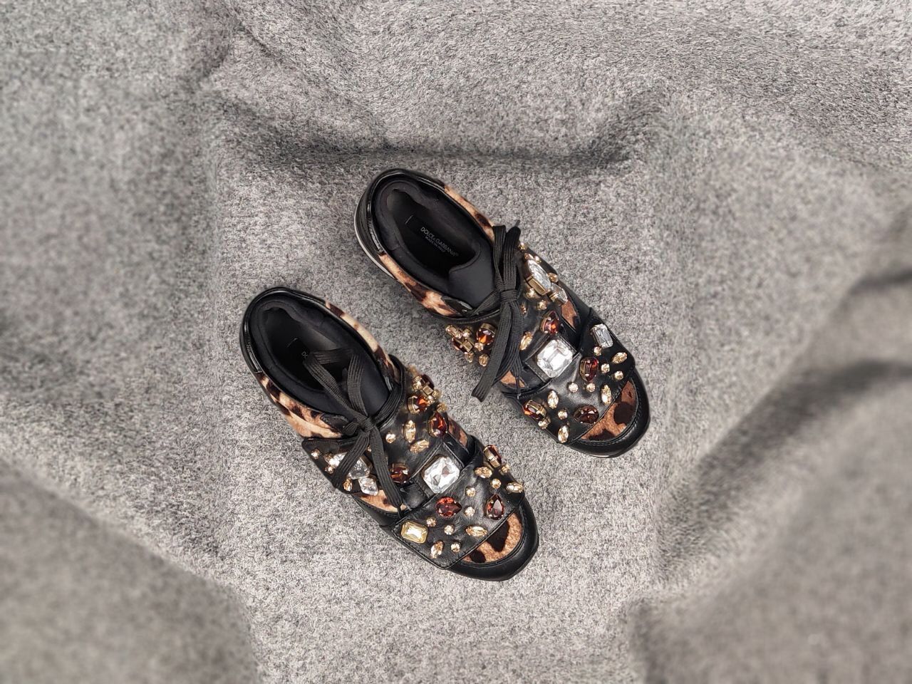 Dolce & Gabbana Dolce & Gabbana Leopard pattern stones velutto Sneakers Size US 9.5 / IT 39.5 - 14 Thumbnail